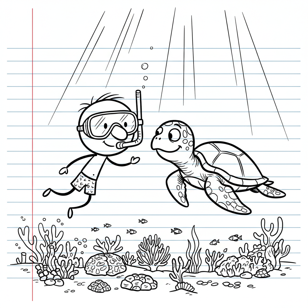 Diary Comic illustration style