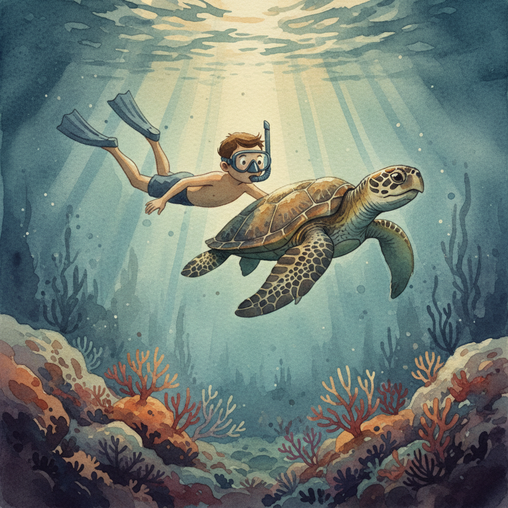 Moody Watercolor illustration style